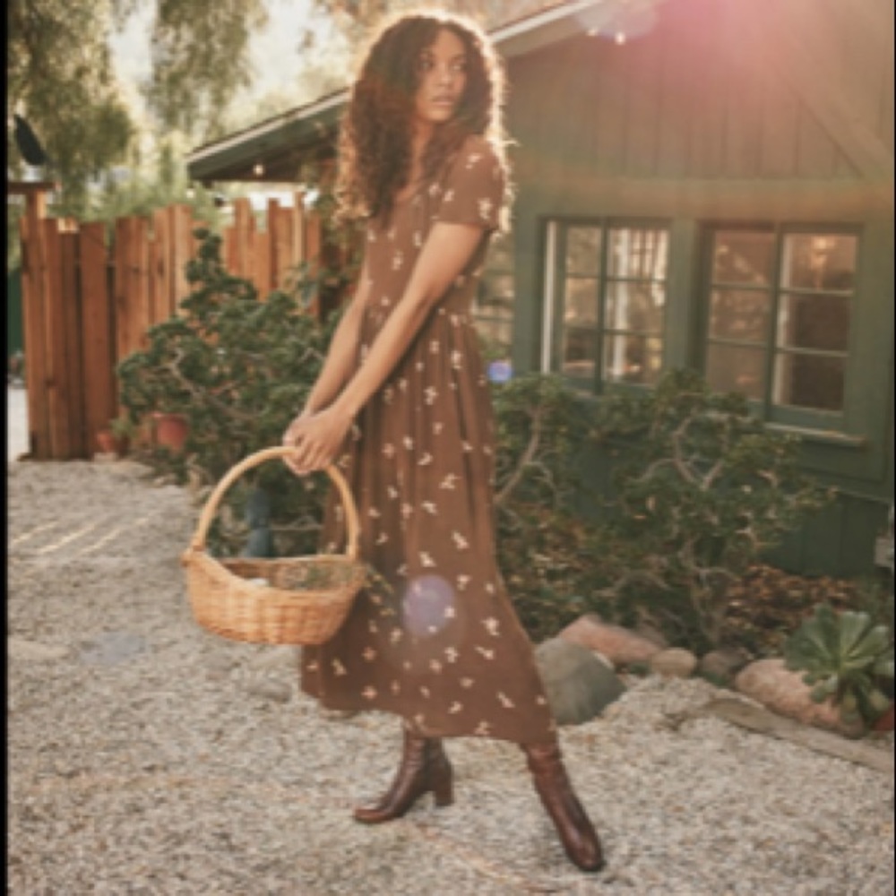 Christy Dawn The Scarlet dress in Carob Bloom sz XL